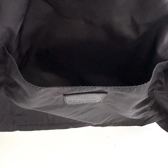 CHANEL Black and White Patterned Shoulder Bag with Leather Logo Patch - Picture 15 of 15